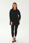 Siyah Bisiklet Yaka Tunik 6808A