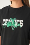 Siyah Celtıcs Baskı Oversize Tişört 1701