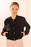 Siyah Çift Cepli Çıtçıtlı Kısa Sweat 1785