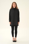 Siyah Çizgili Oversize Gömlek 4013A