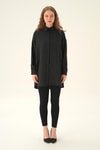 Siyah Çizgili Oversize Gömlek 4013A