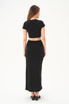 Siyah Crop Etek Takım 1005