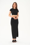 Siyah Crop Etek Takım 1005