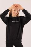 Siyah Dark Angel Baskılı Sweat 8633