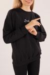Siyah Dark Angel Baskılı Sweat 8633