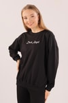 Siyah Dark Angel Baskılı Sweat 8633