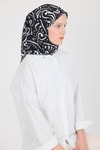 Siyah Desenli Eşarp 5694