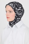 Siyah Desenli Eşarp 5694