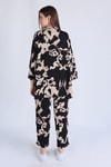 Siyah Desenli Kimono Takım 6729