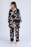 Siyah Desenli Kimono Takım 6729