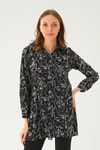 Siyah Desenli Salaş Tunik 4233A