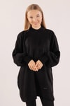 Siyah Dikiş Detay Kazak 2394