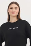 Siyah Dreamer Nakış Detay Oysho Sweat 4004