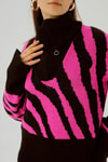 Siyah Fermuarlı Örgü Kazak 4295