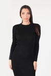 Siyah Fitilli Triko Elbise 2631