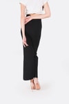 Siyah Geniş Paça Triko Pantolon 3028