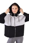 Siyah-Gri Fermuar Detay Çift Renk Sweat 9144M