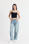 Siyah İnce Askılı Fitted Basic Atalet 947