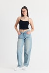 Siyah İnce Askılı Fitted Basic Atalet 947
