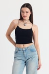 Siyah İnce Askılı Fitted Basic Atalet 947