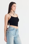 Siyah İnce Askılı Fitted Basic Atalet 947
