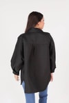 Siyah Kapitone Oversize Ceket 1017