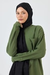 Siyah Kare Desen Jakar Şal 5692
