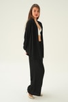 Siyah Kimono Pantolon Takım 6657A