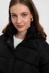 Siyah Kol Puffer Winter Yazı Mont 3020