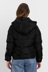 Siyah Kol Puffer Winter Yazı Mont 3020