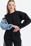 Siyah Kot Detay Sweat 5000