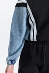 Siyah Kot Detay Sweat 5000