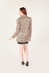Siyah Leopar Desenli Ceket 9206