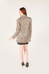 Siyah Leopar Desenli Ceket 9206