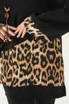 Siyah Leopar Detay Bluz 25548