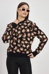Siyah Leopar Detay Triko Kazak 24342