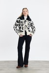 Siyah Leopar Kürklü Leopar Hırka 22289