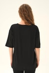 Siyah Loewe Baskı Tişört 21552