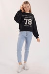 Siyah Manhattan Baskılı Sweat 3110