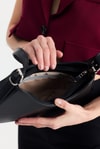 Siyah Oval Baget Çanta 3001