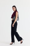 Siyah Oval Baget Çanta 3001