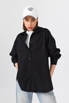 Siyah Oversize Basic Uzun Gömlek 4664A