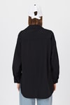 Siyah Oversize Basic Uzun Gömlek 4664A