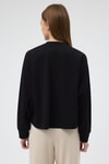 Siyah Oversize Bisiklet Yaka Kadın Sweat 8251A