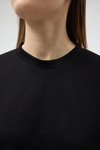 Siyah Oversize Bisiklet Yaka Kadın Sweat 8251A