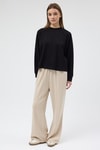 Siyah Oversize Bisiklet Yaka Kadın Sweat 8251A