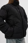 Siyah Oversize Dik Yaka Şişme Mont 4010