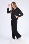 Siyah Oversize Fermuarlı Sweat 8126M