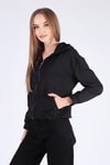 Siyah Oversize Fermuarlı Sweat 8126M