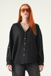 Siyah Oversize Gömlek 2893